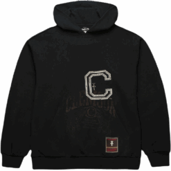 Travis Scott x Mitchell Ness Clemson Tigers Overlap Pullover Hoodie Black