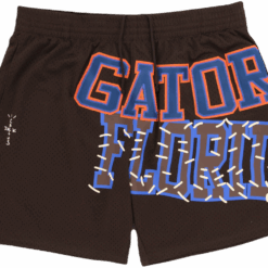Travis Scott x Mitchell Ness Florida Gators Basketball Shorts Brown