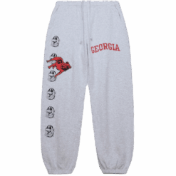 Travis Scott x Mitchell Ness Georgia Bulldogs Classic Sweatpants Heather Gray