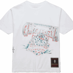 Travis Scott x Mitchell Ness Georgia Bulldogs Hand Drawn T Shirt White