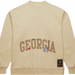 Travis Scott x Mitchell Ness Georgia Bulldogs Pullover Sweatshirt Tan