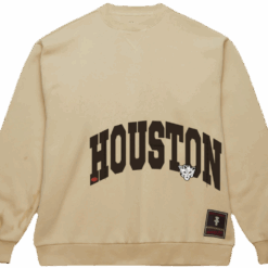 Travis Scott x Mitchell Ness Houston Cougars Pullover Sweatshirt Tan