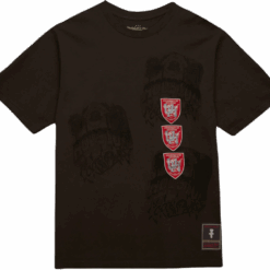 Travis Scott x Mitchell Ness Houston Cougars Seal T Shirt Brown