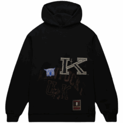 Travis Scott x Mitchell Ness Kentucky Wildcats Overlap Pullover Hoodie Black