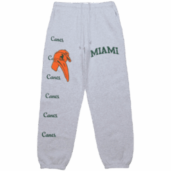 Travis Scott x Mitchell Ness Miami Hurricanes Classic Sweatpants Heather Gray