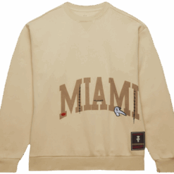 Travis Scott x Mitchell Ness Miami Hurricanes Pullover Sweatshirt Tan