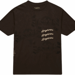 Travis Scott x Mitchell Ness Texas Longhorns Seal T Shirt Brown