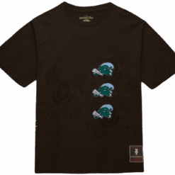 Travis Scott x Mitchell Ness Tulane Green Wave Seal T Shirt Brown