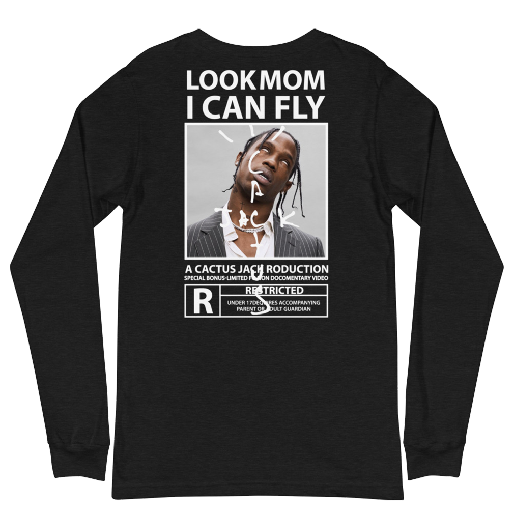 Travis Scott Look Mom I can fly Poster Long Sleeve Tee