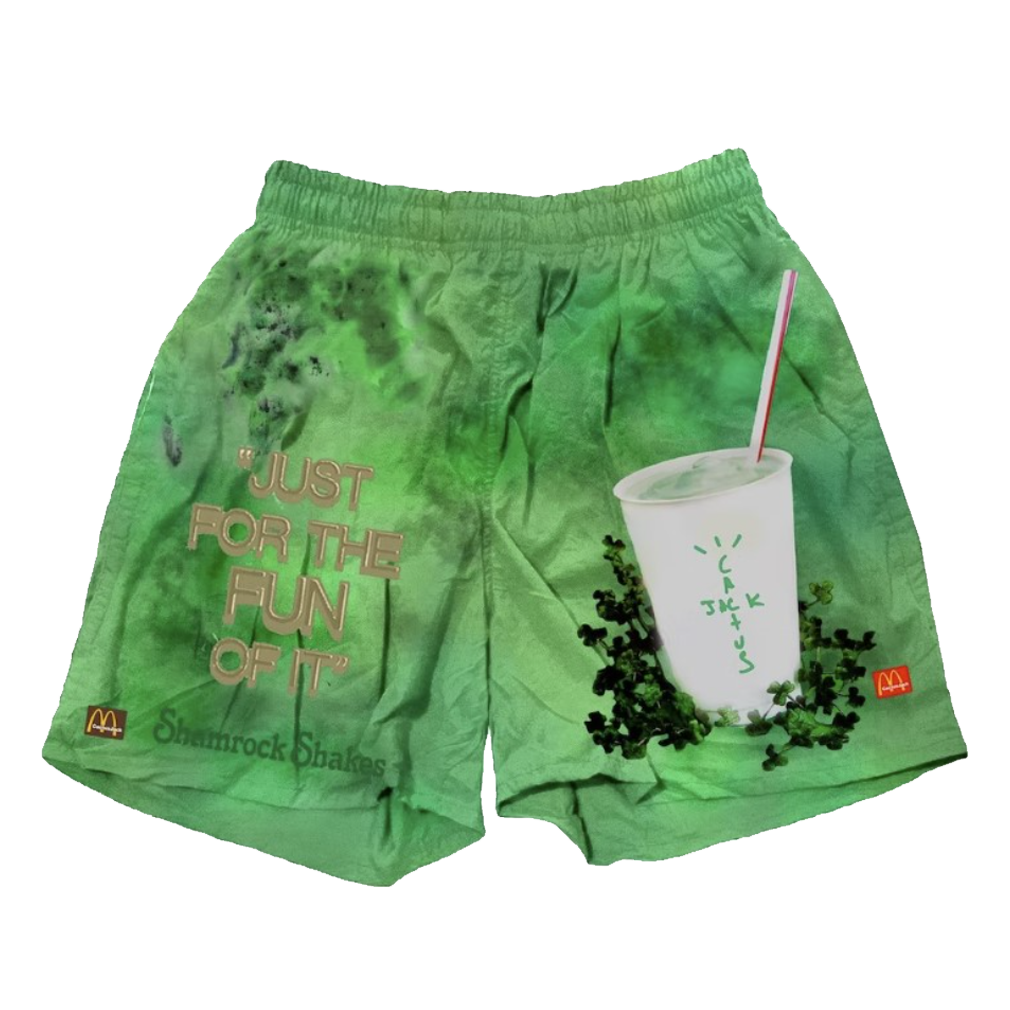 Travis Scott Shamrock Shake Shorts