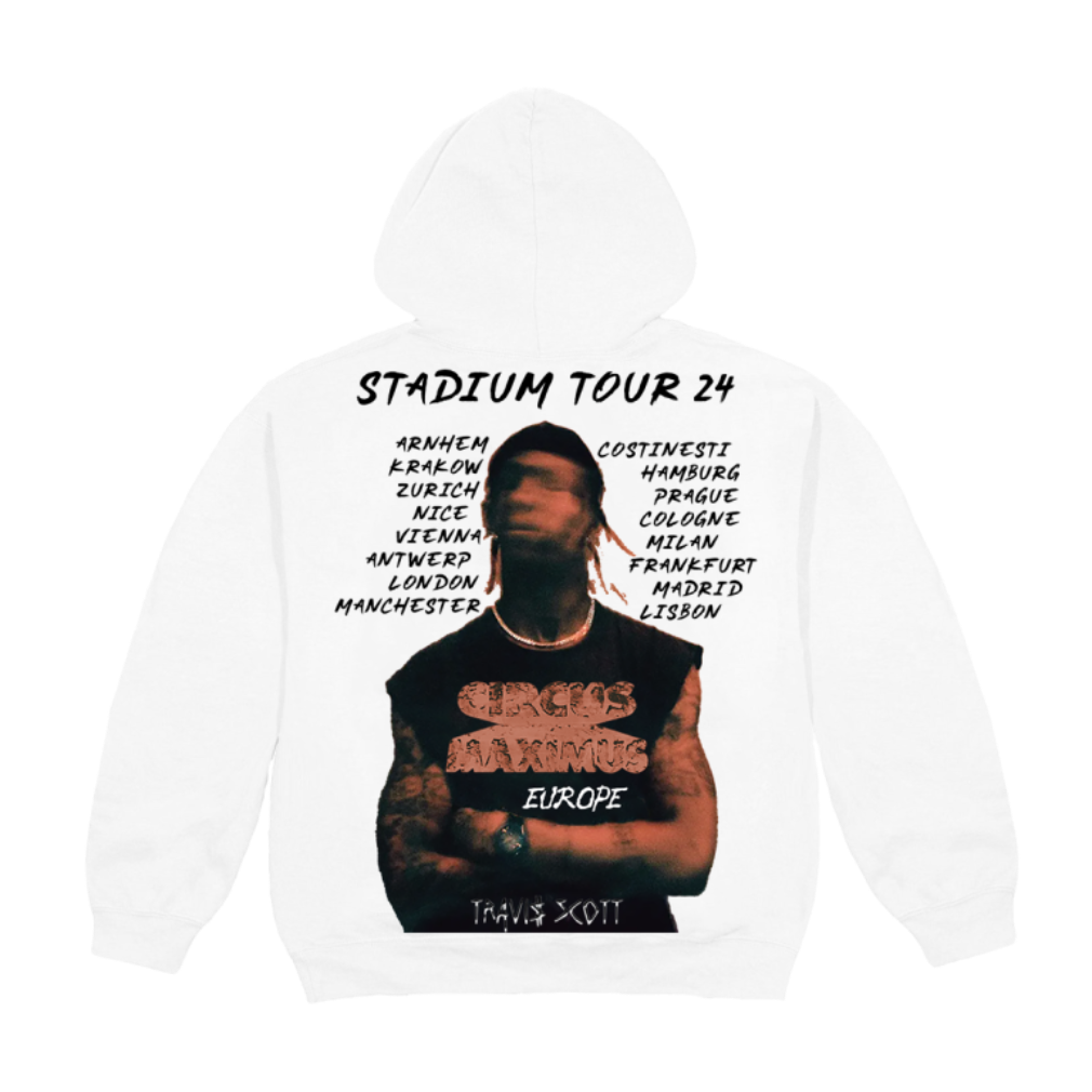 TOUR EUROPE WHITE HOODIE