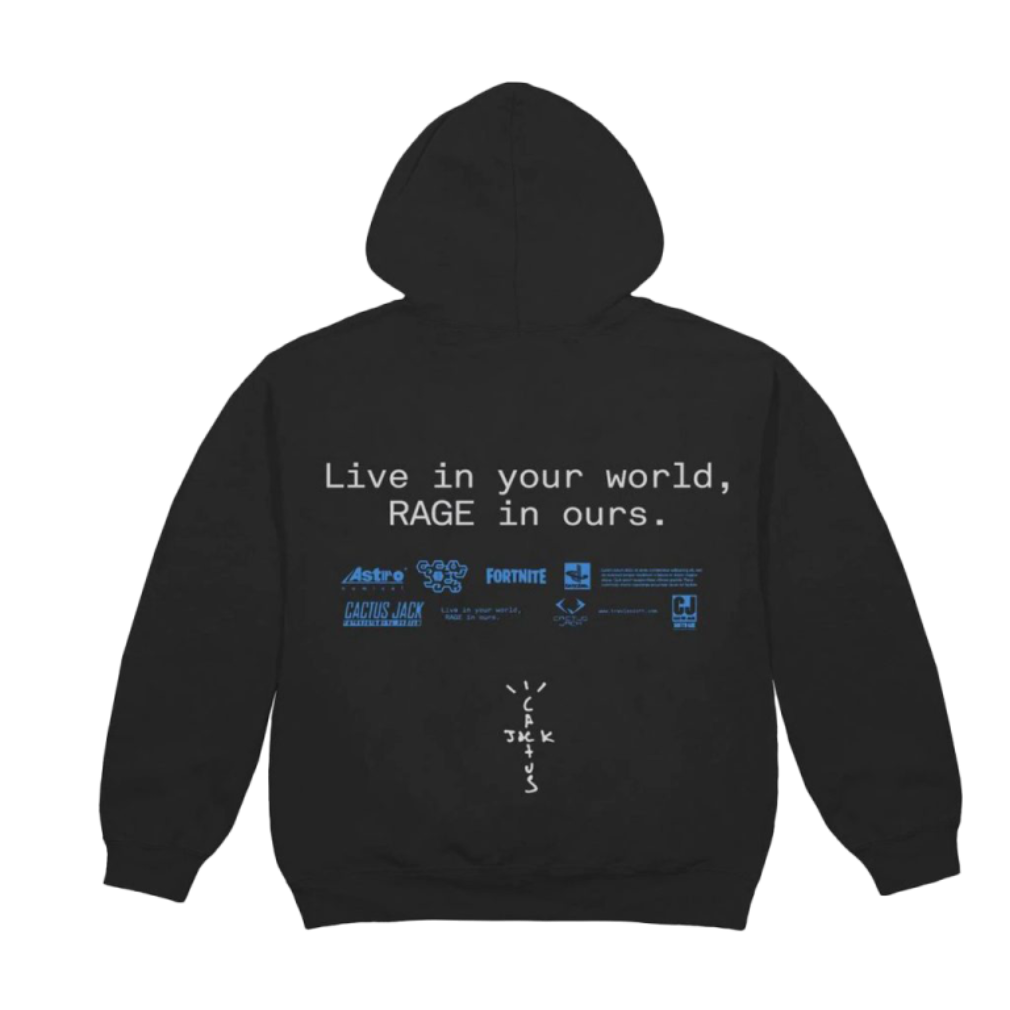 TRAVIS SCOTT THE SCOTTS WORLD HOODIE BLACK