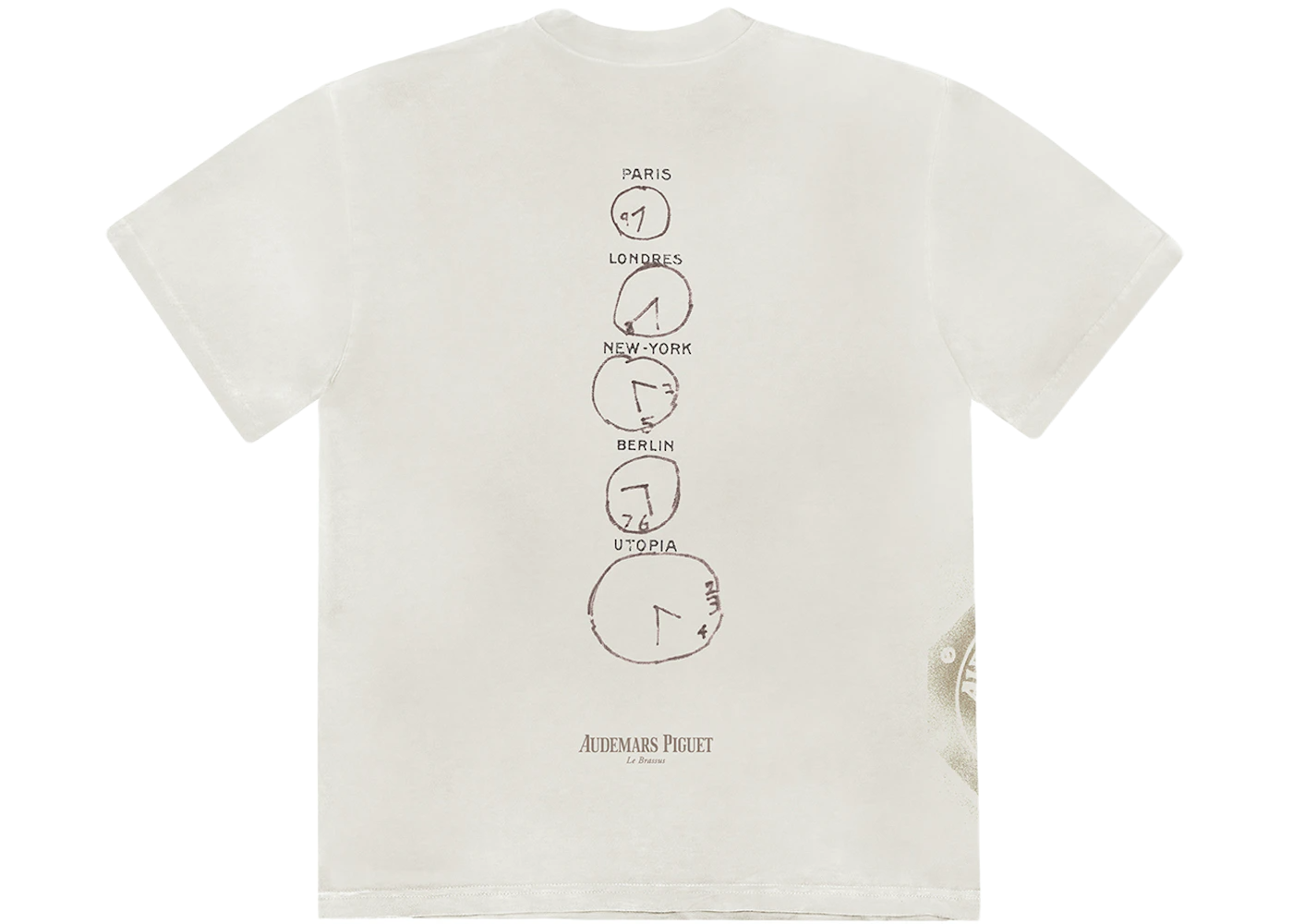 Travis Scott CJ x Audemars Piguet Time Zones Tee White