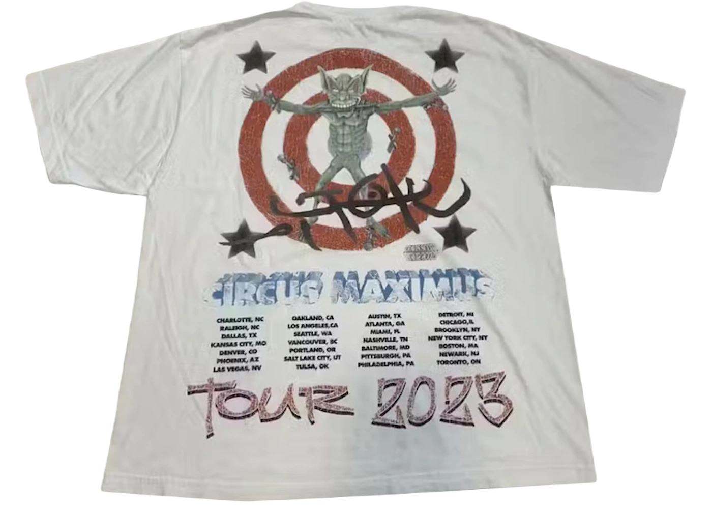 Travis Scott Utopia Circus Maximus 2023 Tour III Tee White