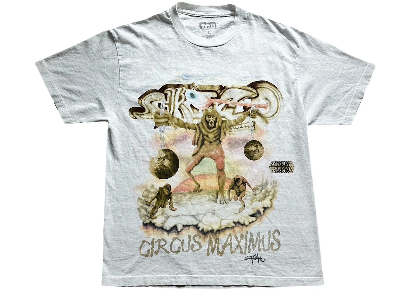 Travis Scott Utopia Tour White Skitzo Circus Maximus Tee White