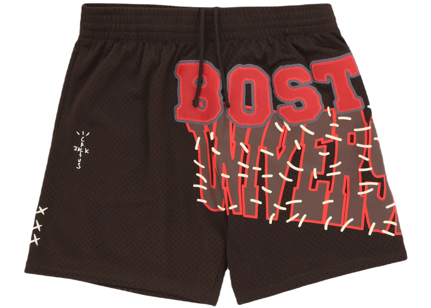Travis Scott x Mitchell Ness Boston University Basketball Shorts Brown
