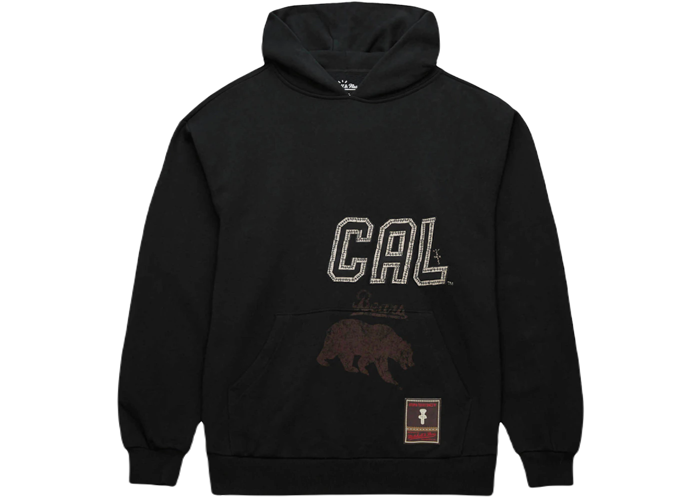 Travis Scott x Mitchell Ness Cal Bears Overlap Pullover Hoodie Black