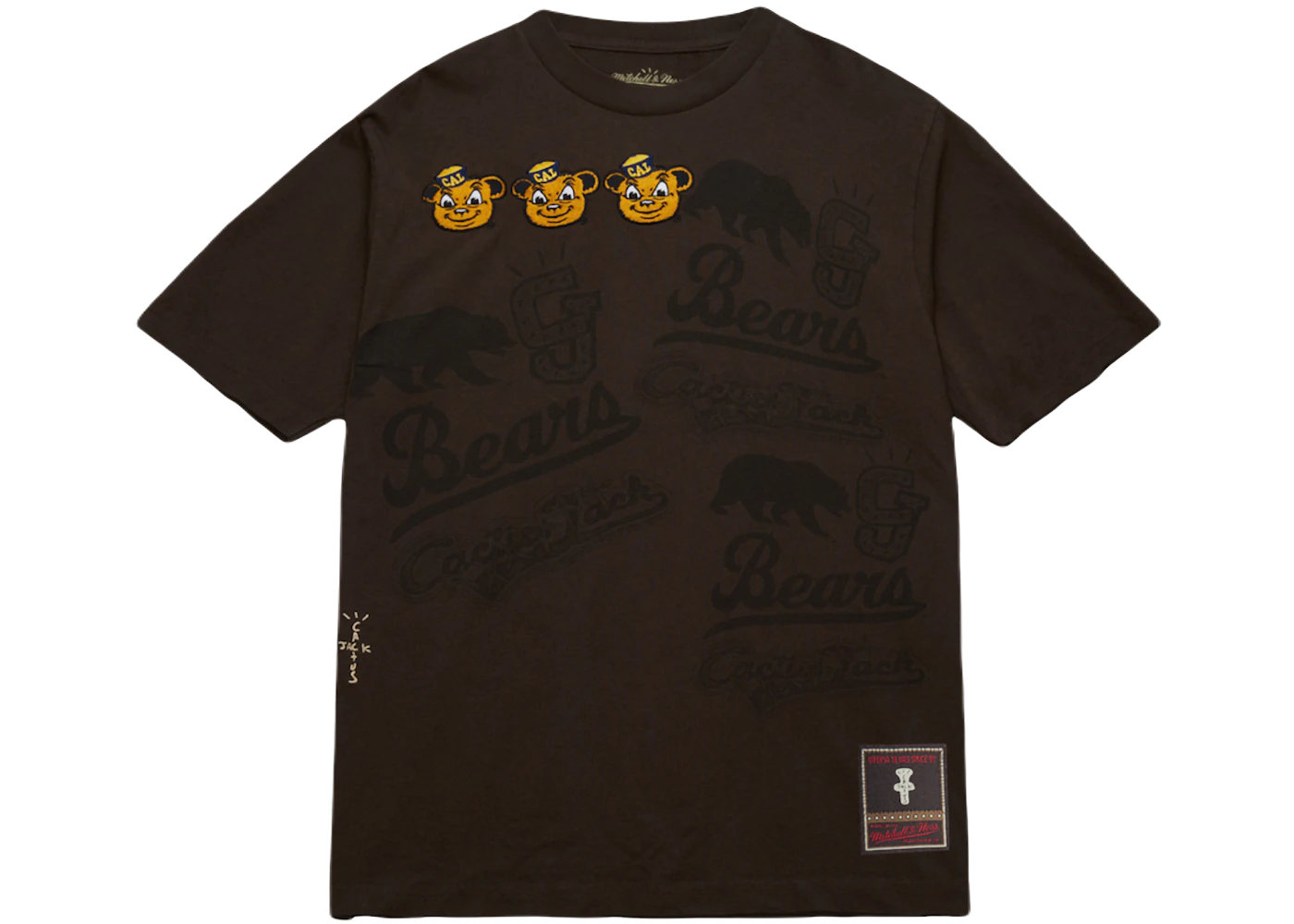 Travis Scott x Mitchell Ness Cal Bears Seal T Shirt Brown