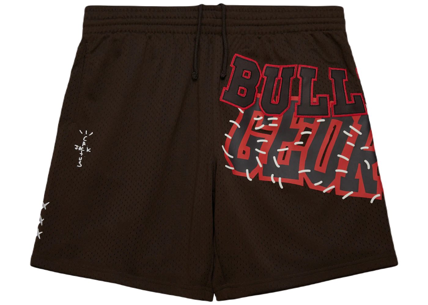 Travis Scott x Mitchell Ness Georgia Bulldogs Basketball Shorts Brown