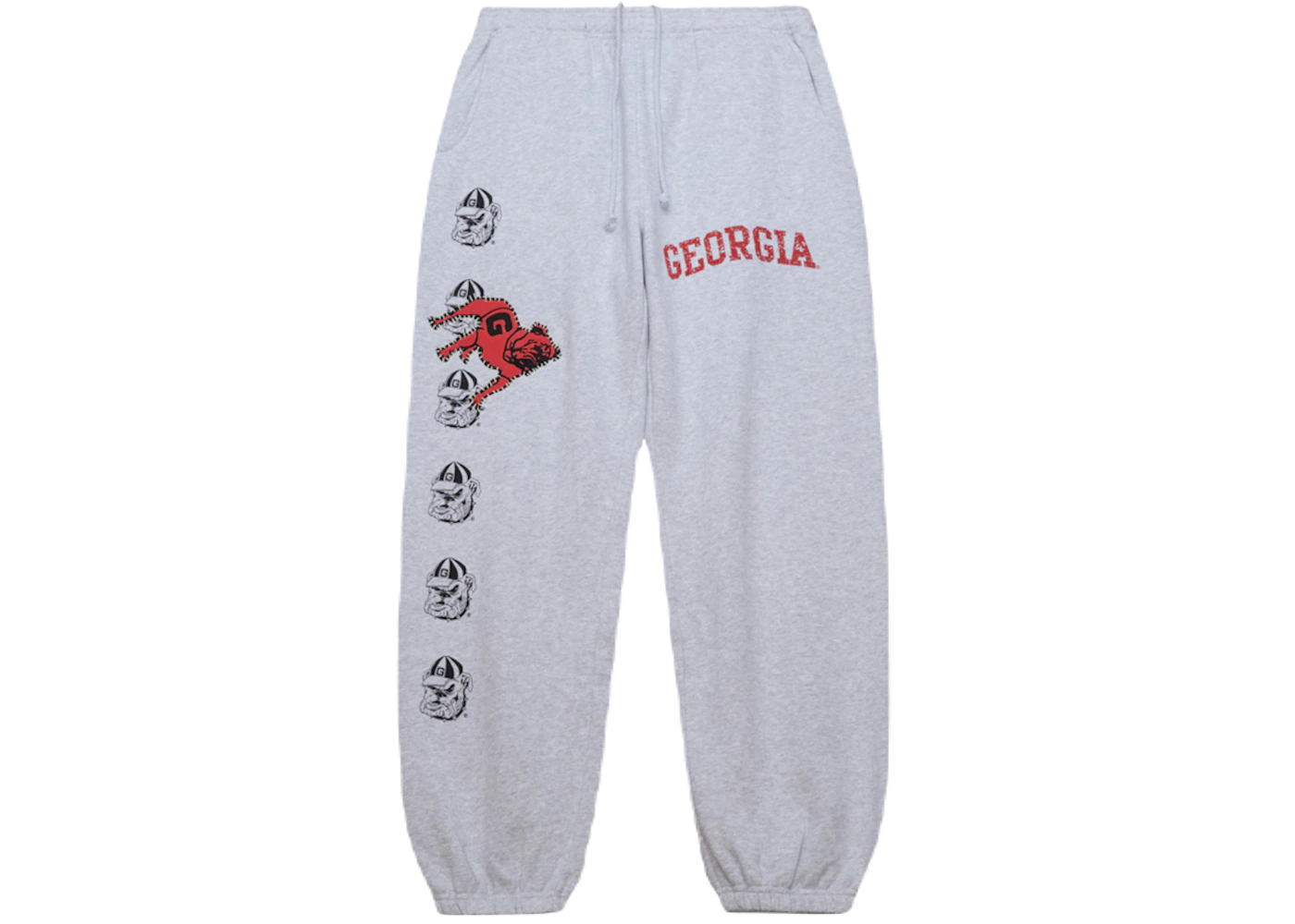Travis Scott x Mitchell Ness Georgia Bulldogs Classic Sweatpants Heather Gray
