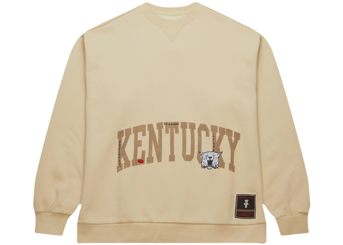 Travis Scott x Mitchell Ness Kentucky Wildcats Pullover Sweatshirt Tan