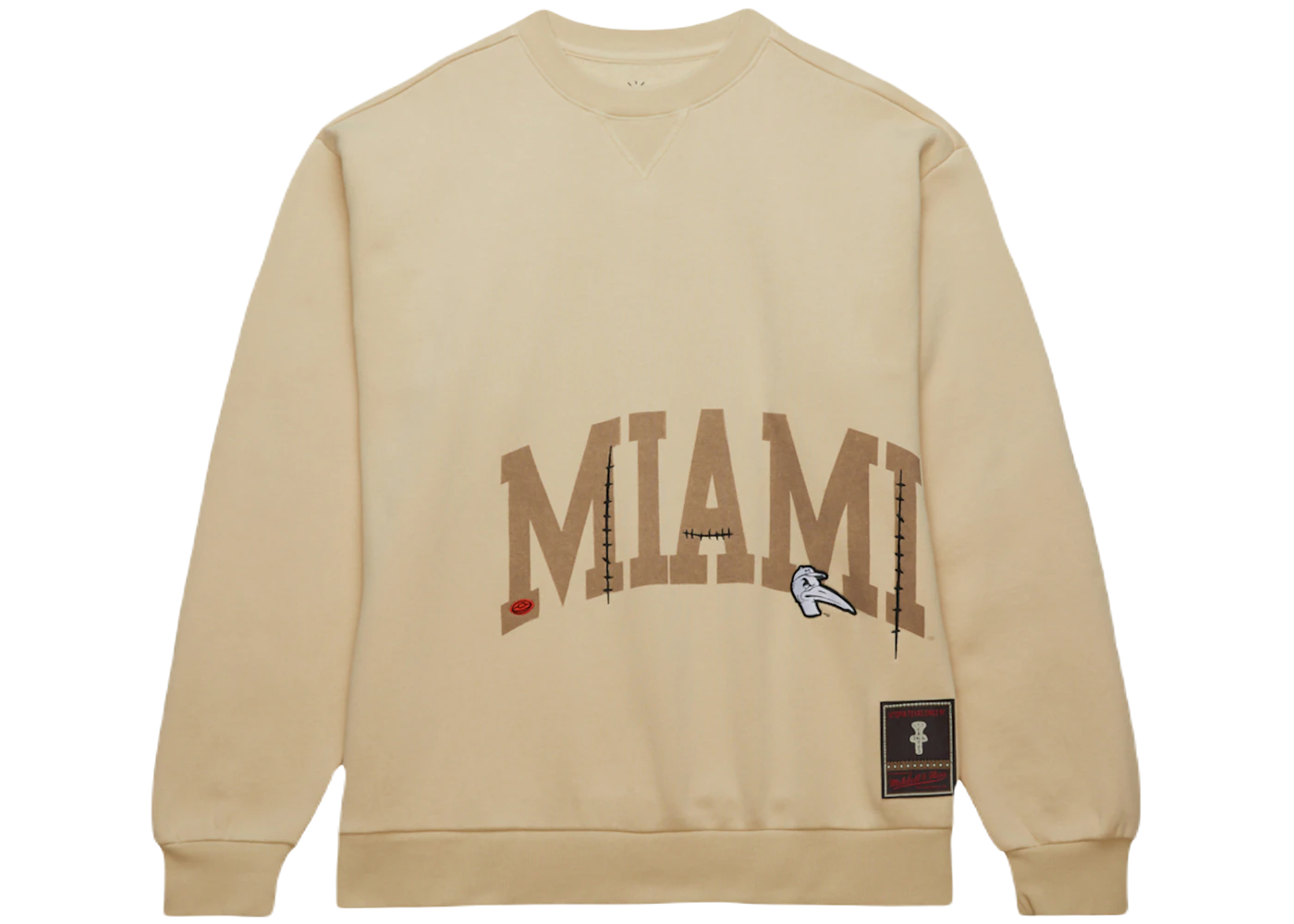 Travis Scott x Mitchell Ness Miami Hurricanes Pullover Sweatshirt Tan