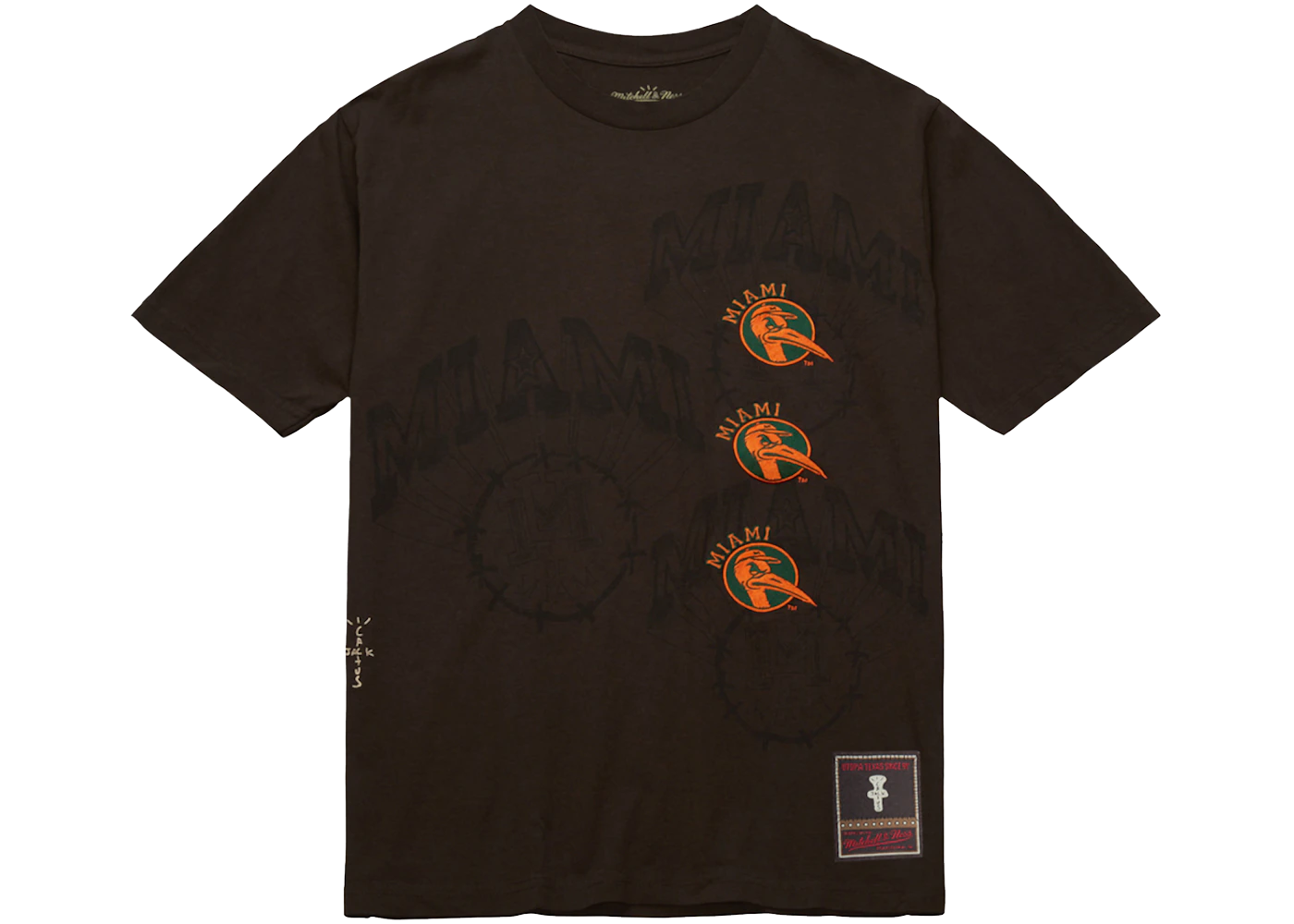 Travis Scott x Mitchell & Ness Miami Hurricanes Seal T-Shirt