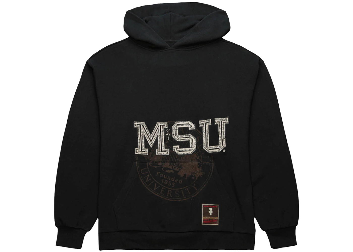 Travis Scott x Mitchell & Ness Michigan State Spartans Overlap Pullover Hoodie