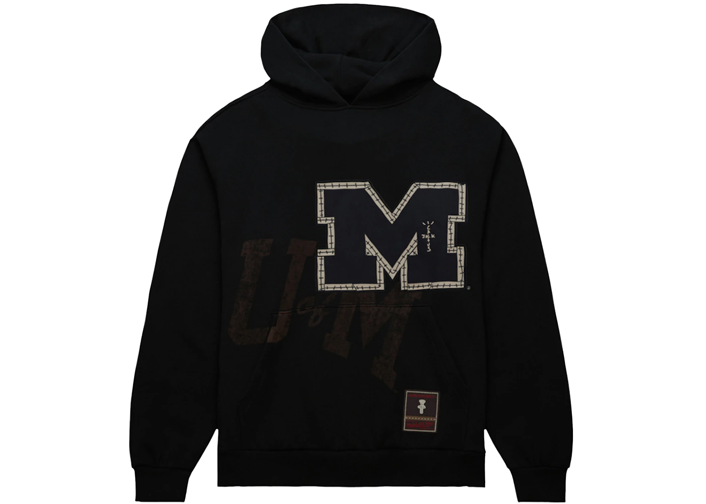 Travis Scott x Mitchell & Ness Michigan Wolverines Overlap Pullover Hoodie