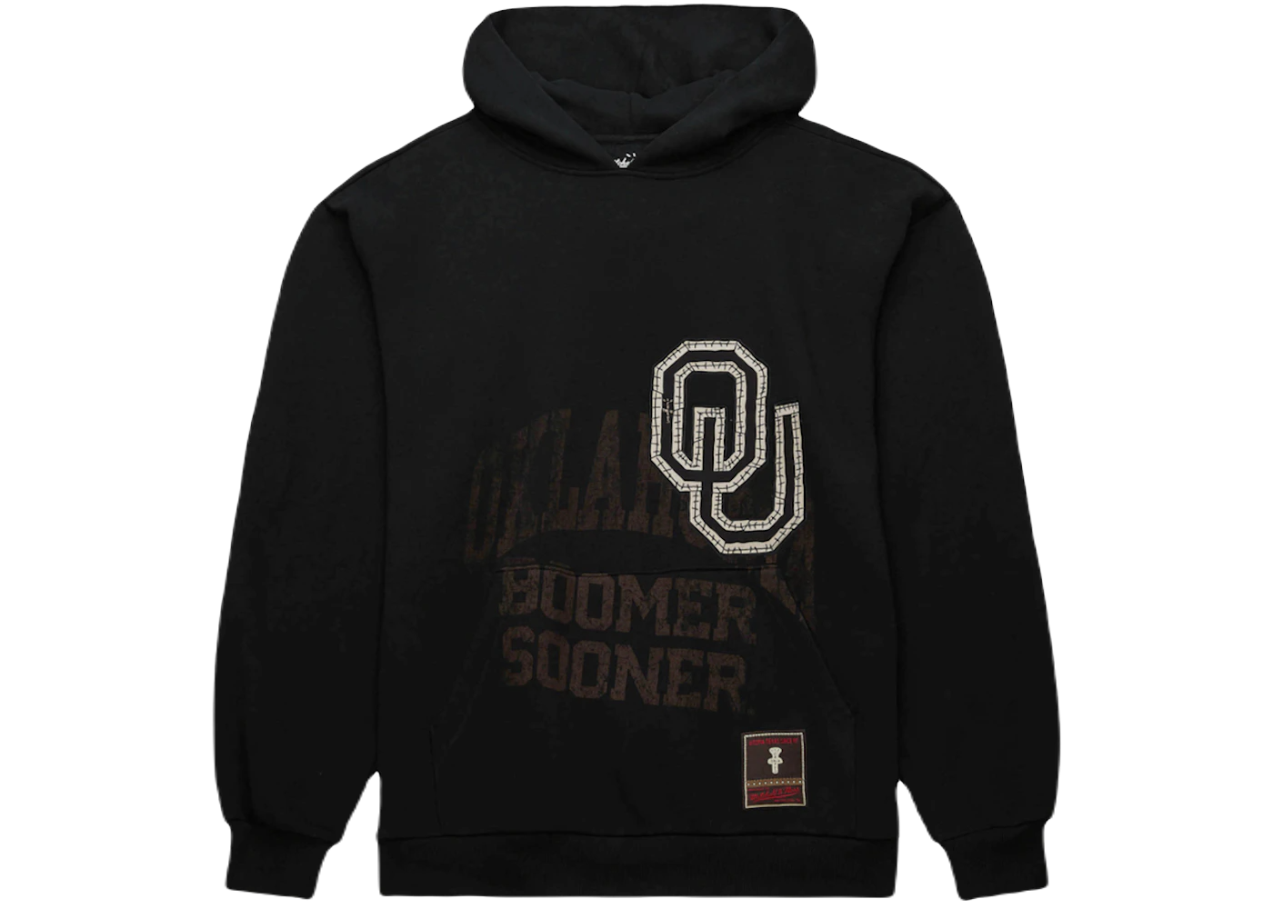 Travis Scott x Mitchell Ness Oklahoma Sooners Overlap Pullover Hoodie Black
