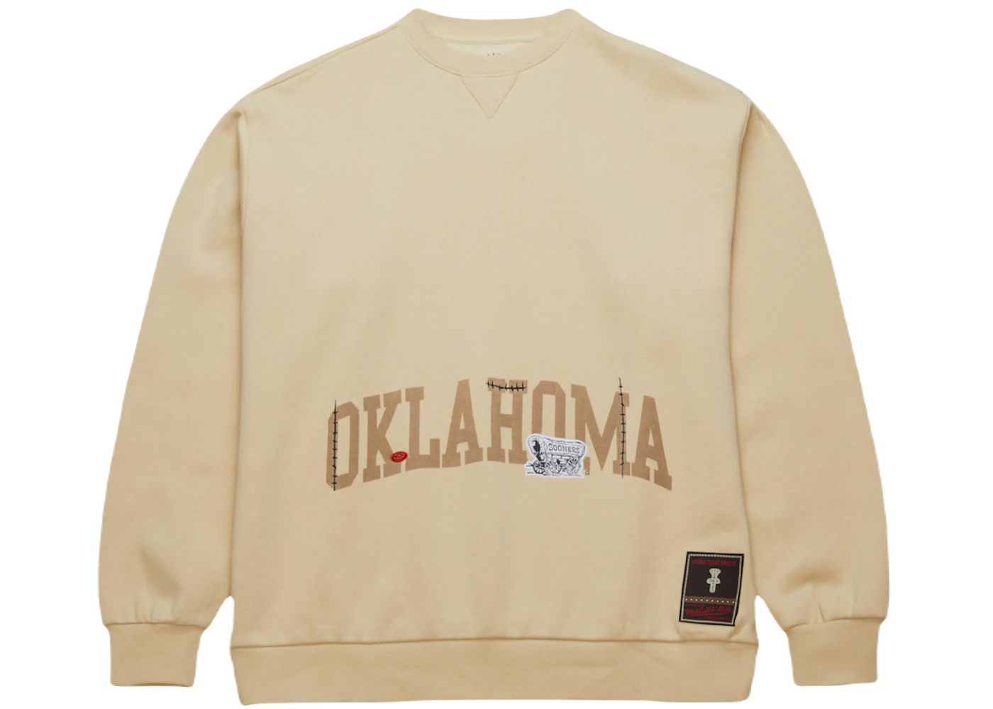Travis Scott x Mitchell Ness Oklahoma Sooners Pullover Sweatshirt Tan