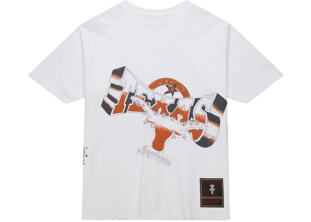 Travis Scott x Mitchell & Ness Texas Longhorns Hand-Drawn T-Shirt