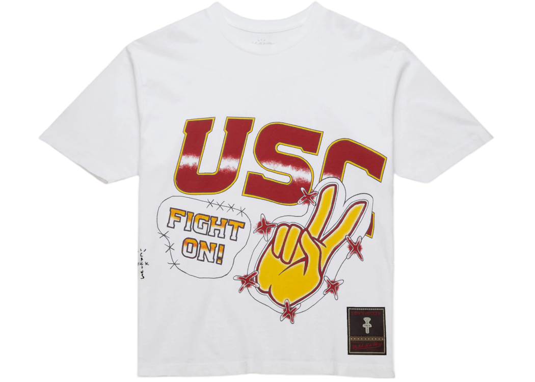 Travis Scott x Mitchell & Ness USC Trojans Hand-Drawn T-Shirt