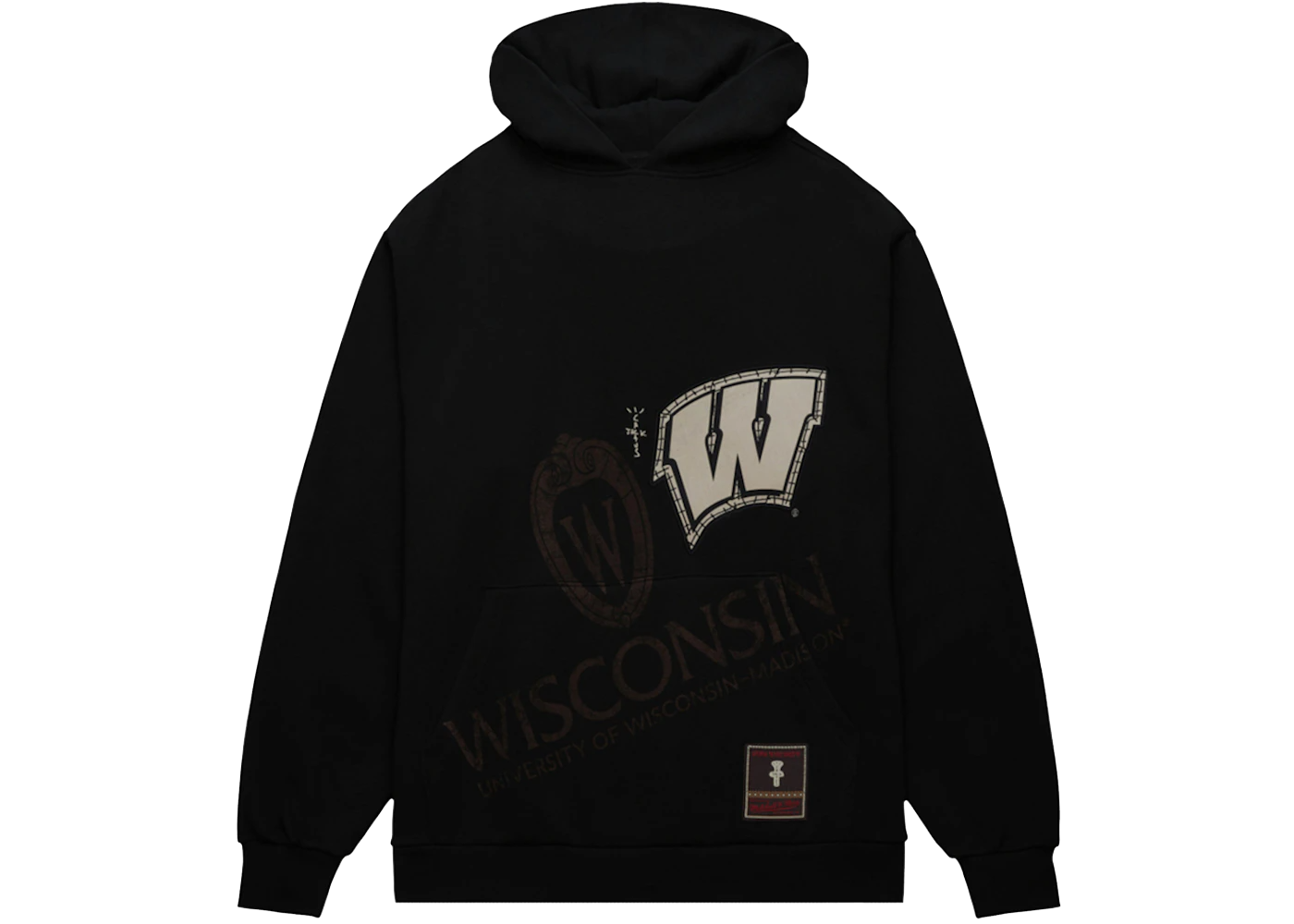 Travis Scott x Mitchell & Ness Wisconsin Badgers Overlap Pullover Hoodie
